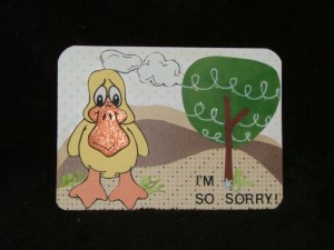 duck sorry 5 1-2 x 4 blank