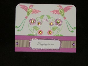 praying 4 u humming bird cutout