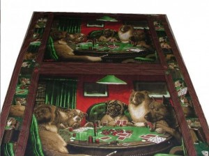 dogs playing poker