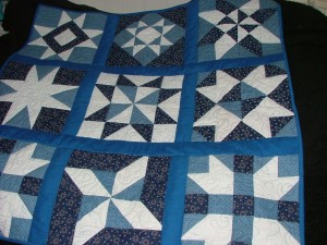 heavy blue quilt