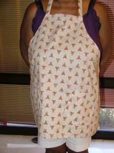 monica apron close up