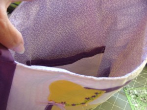 sunbonnet sue tote inside