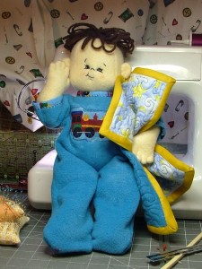 little boy with blanket front