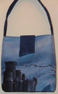 After the tote was completed I looked over what was left and was able to get enough fabric to make this smaller tote. 