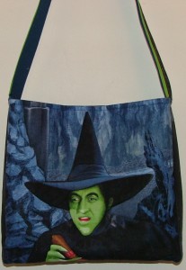 This is the front of the large tote.  I used the boarder from the panel to make the handle.