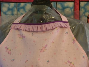purple apron neck