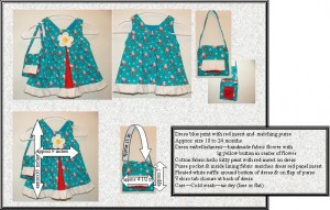 dress blue hello kitty matching purse