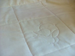 back of quilt