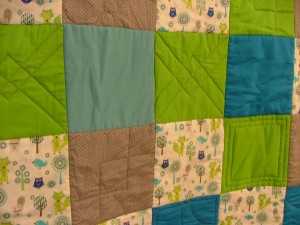 shows some of the quilting