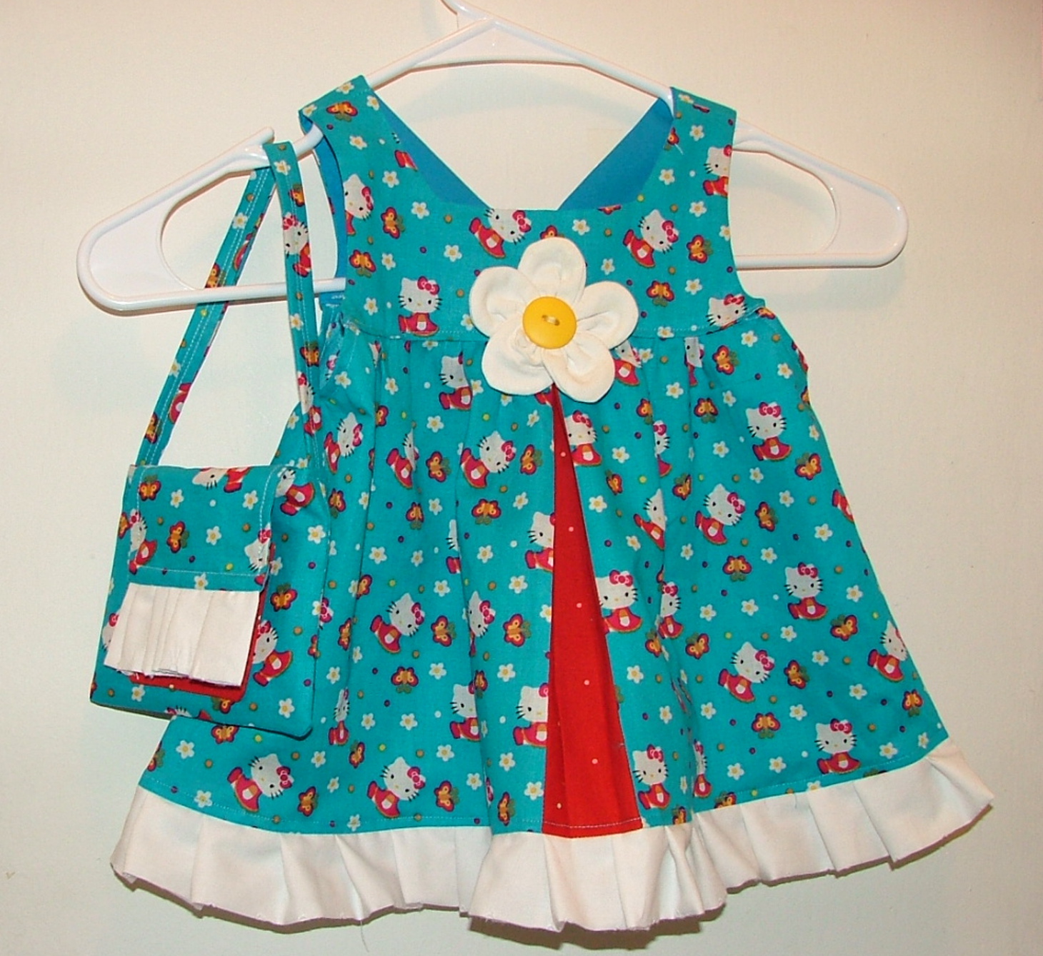 Hello Kittydressfrontwithpurse Bizzy Handz Rhonda Embs